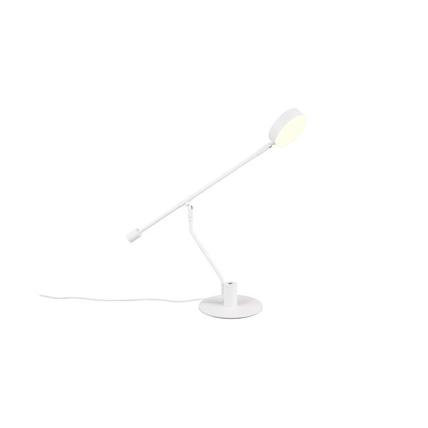 Lampa stołowa LED z elastyczną konstrukcją w matowym białym kolorze (wysokość 64 cm) Manduro – Trio-image-4