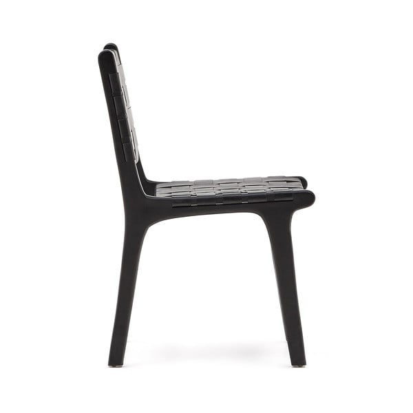 Czarne krzesło z litego drewna mahoniowego Calixta – Kave Home-image-4