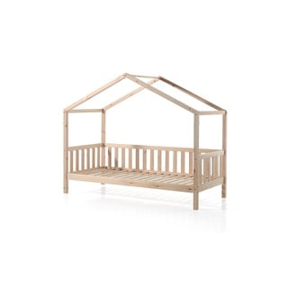Dziecięce łóżko w kształcie domku z drewna sosnowego Vipack Dallas, 90x200 cm