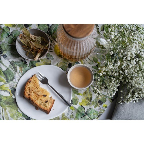 Zielone tekstylne podkładki zestaw 4 szt. Lotus – Linen Tales-image-2