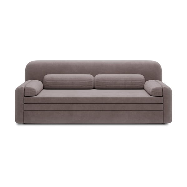 Brązowa sztruksowa rozkładana/ze schowkiem sofa 236 cm Elioss – ELTAP