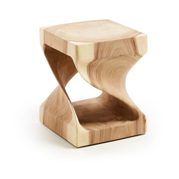 Stolik z litego drewna munggur 30x30 cm Hakon – Kave Home