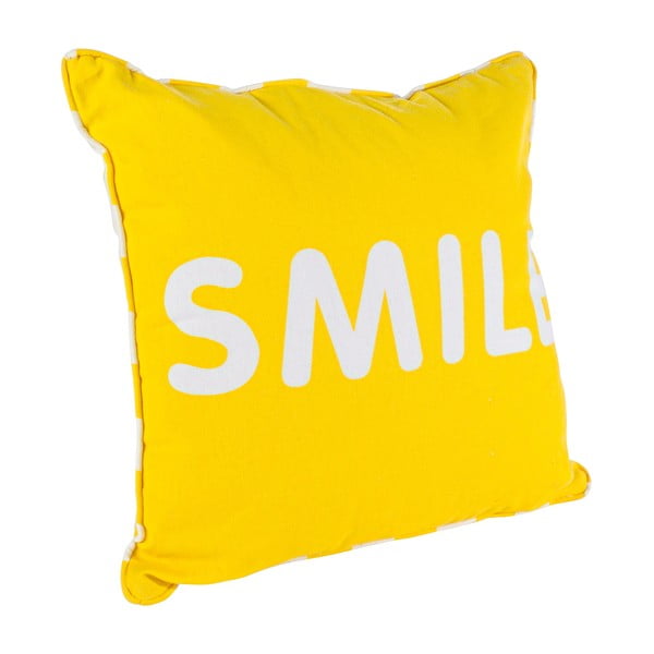 Poduszka Smile, żółta