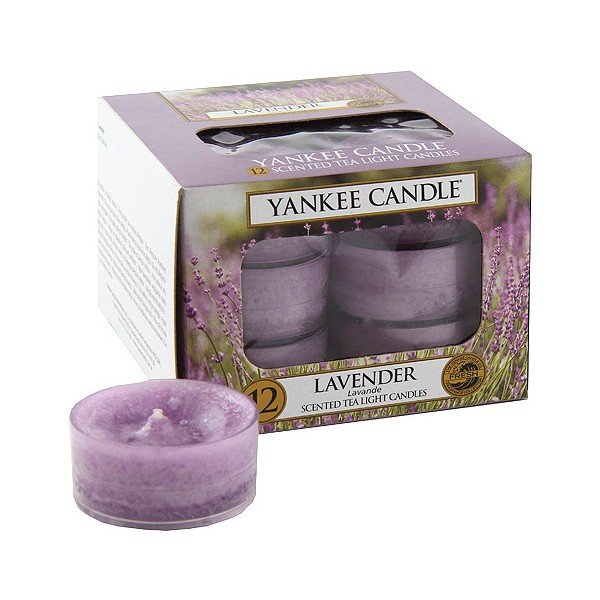 Komplet 12 świec zapachowych Yankee Candle Lawenda, czas palenia 4–6 godzin