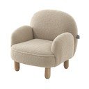 Beżowy fotel dziecięcy z materiału bouclé Rocky – Vipack