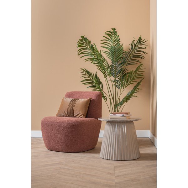 Różowy fotel z materiału bouclé Ada – Leitmotiv-image-1