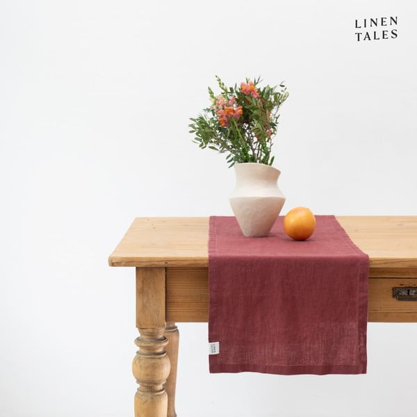 Lniany bieżnik 40x200 cm Marsala – Linen Tales