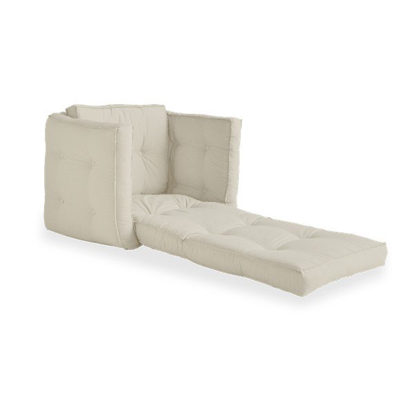 Rozkładany fotel z beżowym obiciem Karup Design Dice Beige-image-4