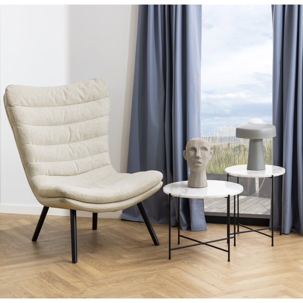 Okrągły stolik z marmurowym blatem ø 52 cm Avila – Actona-image-1