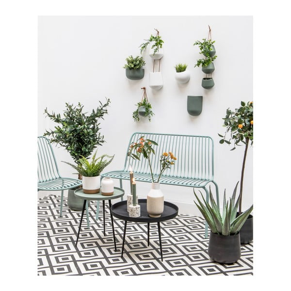 Matowy biały podwójny ceramiczny kwietnik wiszący PT LIVING Skittle Doble-image-1