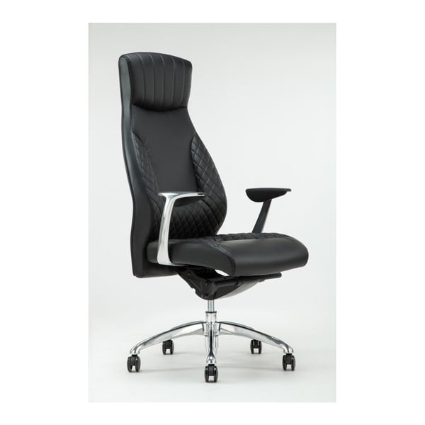 Czarne obrotowe krzesło biurowe RGE Luxe