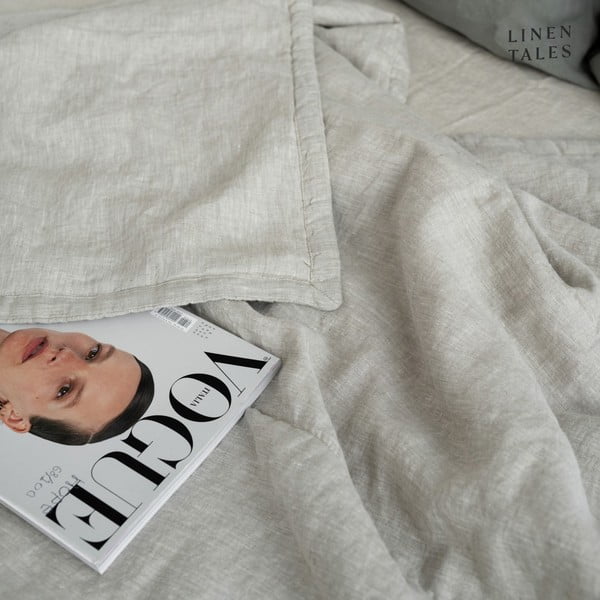 Lniana pikowana narzuta 220x230 cm Melange – Linen Tales-image-4