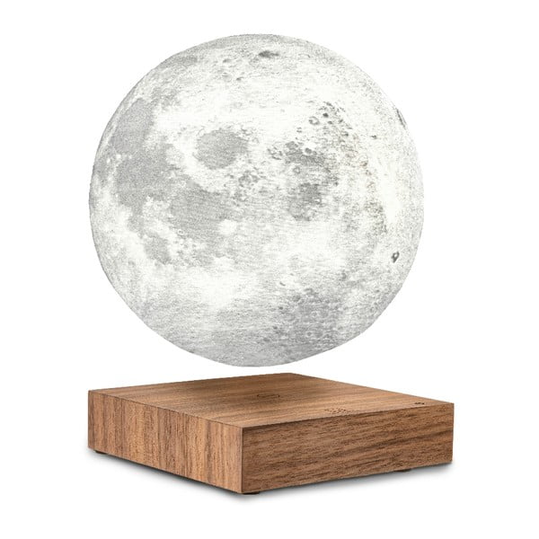 Lewitująca lampa stołowa w kształcie księżyca Gingko Moon Walnut