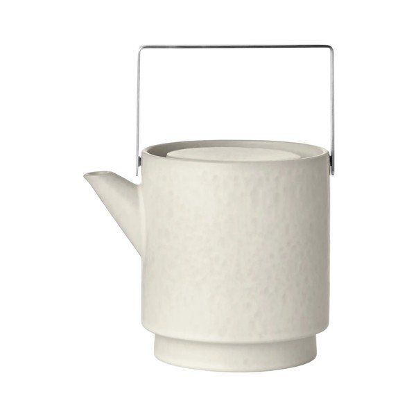 Kremowy kamionkowy dzbanek do herbaty z sitkiem 1 l Makoto – Blomus