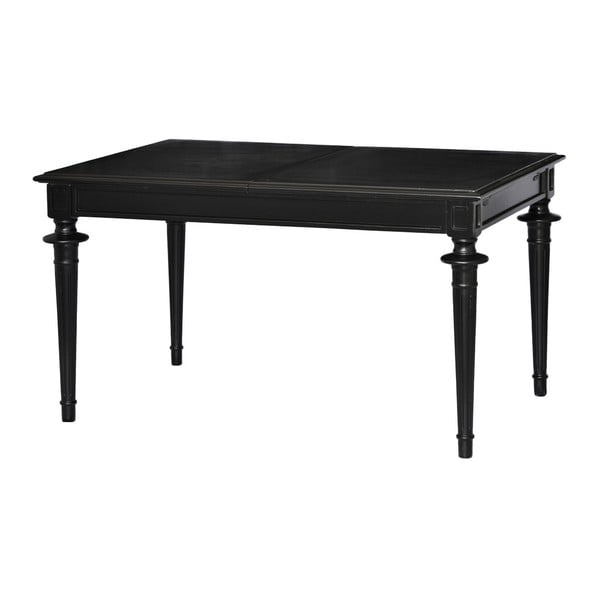 Czarny stół rozkładany z drewna dębowego Artelore Xabi, 90x180 cm