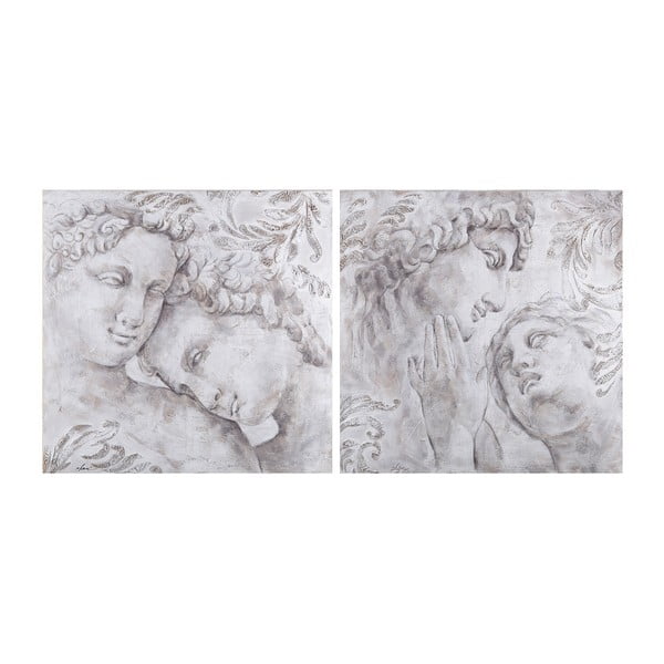 Zestaw 2 obrazów Ixia Angels, 100x100 cm
