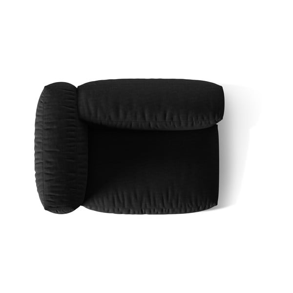 Czarny moduł sofy (lewostronny) Martina – Micadoni Home-image-4