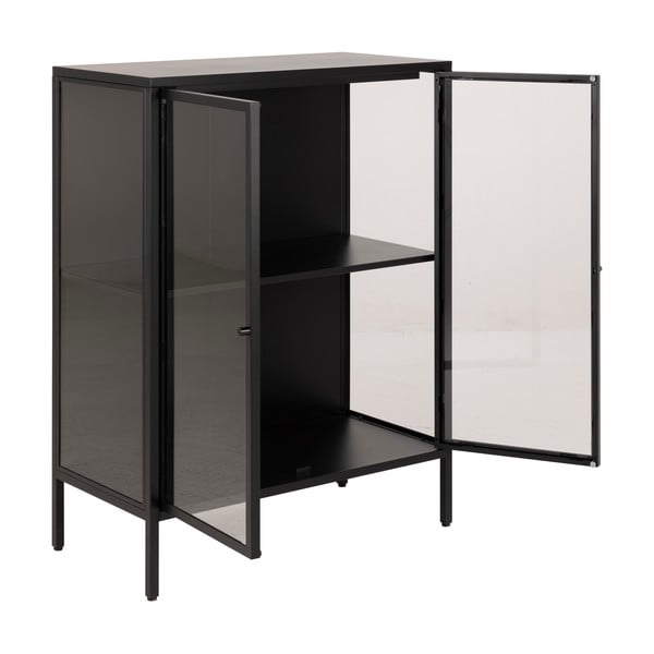 Czarna metalowa witryna Actona Newcastle, wys. 98,7 cm-image-3