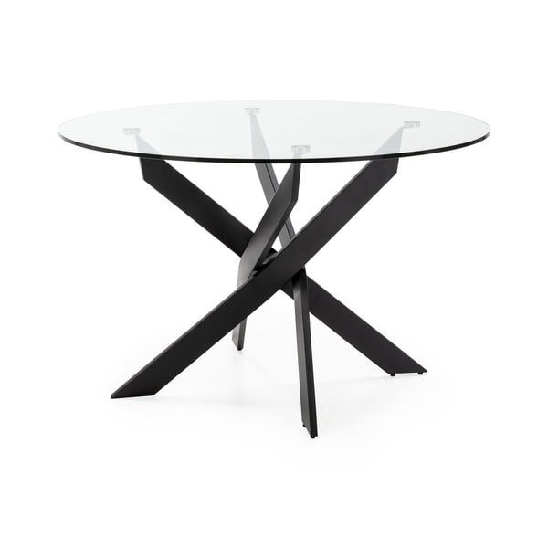 Okrągły stół ze szklanym blatem 120x120 cm Ruth – Marckeric-image-2