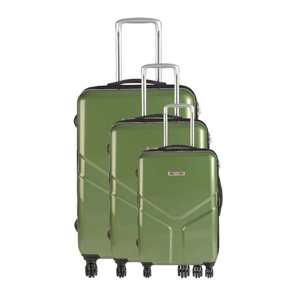 Zestaw 3 walizek podróżnych Majestik Green