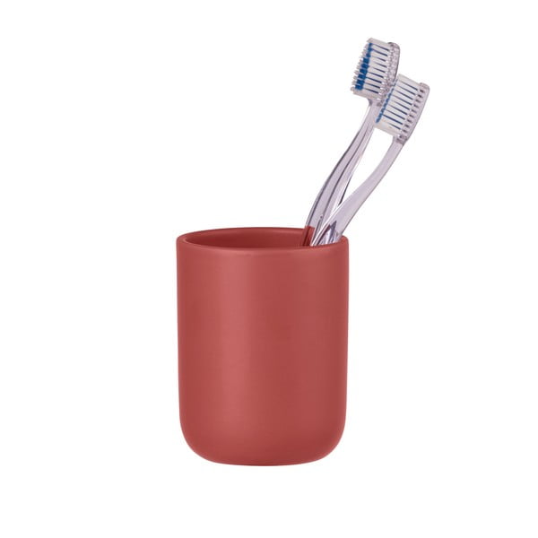 Czerwony ceramiczny kubek na szczoteczki do zębów Olinda – Allstar