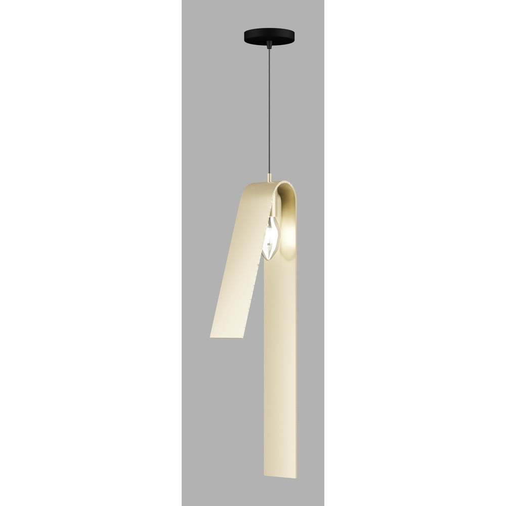 Lampa wisząca w czarno-złotym kolorze z metalowym kloszem Fold – Squid Lighting (zdjęcie 3)
