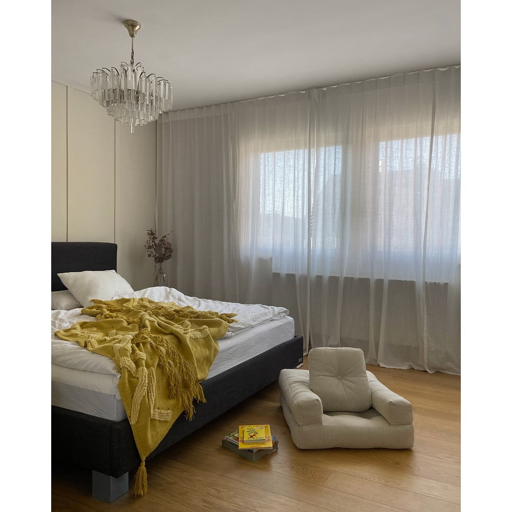 Dziecięcy fotel rozkładany s taburetkou Karup Design Mini Cube Dark Grey (zdjęcie 8)