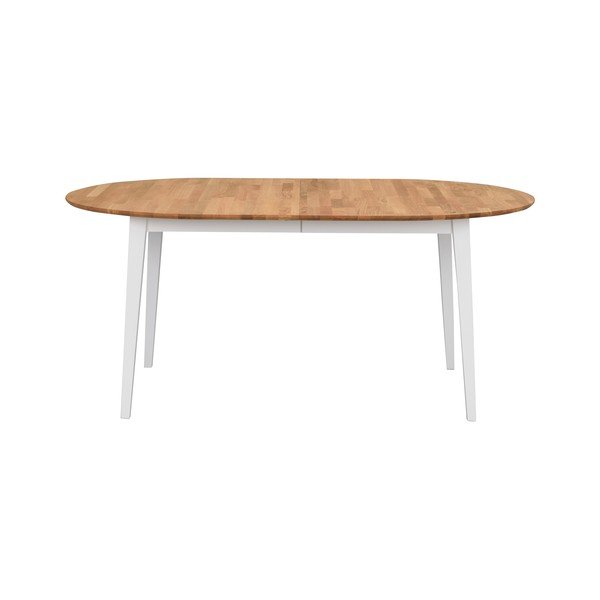 Owalny stół rozkładany z drewna dębowego z białymi nogami Rowico Mimi, 170 x 105 cm-image-1