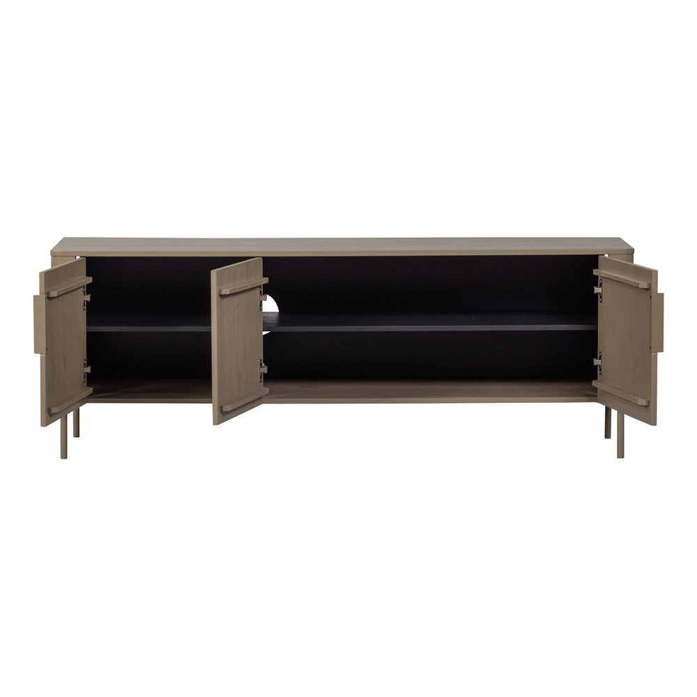 Szarobrązowa szafka pod TV z litego drewna sosnowego 154x56x44 cm Gunnar – WOOOD (zdjęcie 11)