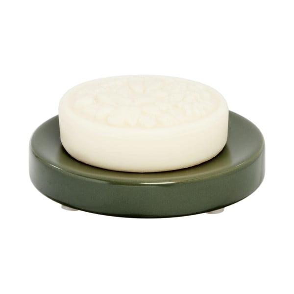 Zielona ceramiczna mydelniczka iDesign Eco Vanity