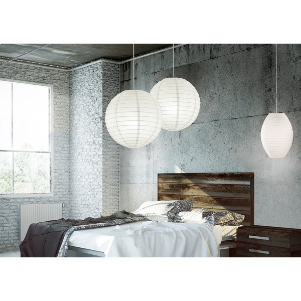 Biała lampa wisząca z papierowym kloszem Paper – Trio-image-2