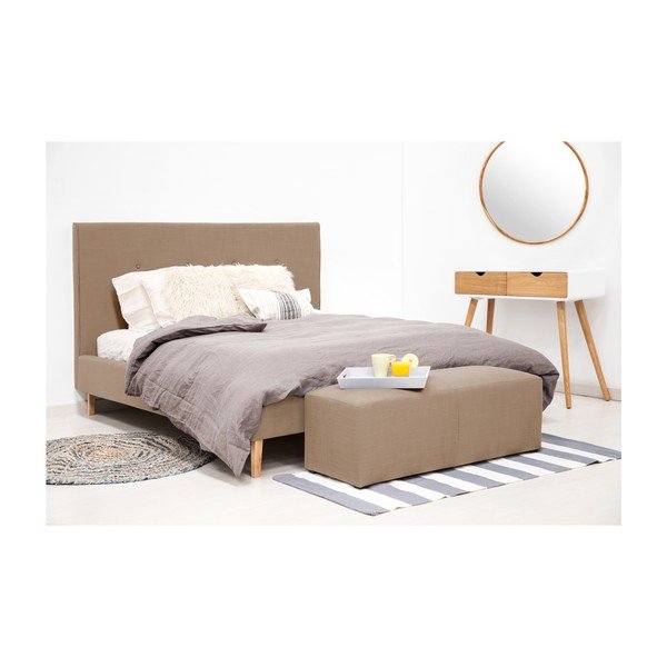 Piaskowe łóżko Vivonita Kent Linen, 200x140 cm-image-4