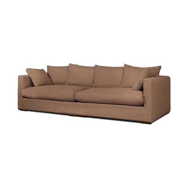 Jasnobrązowa sztruksowa sofa 266 cm Comfy – Scandic-image-2