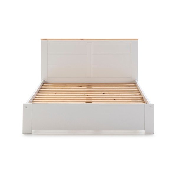 Białe łóżko dwuosobowe 140x190 cm Akira – Marckeric-image-2