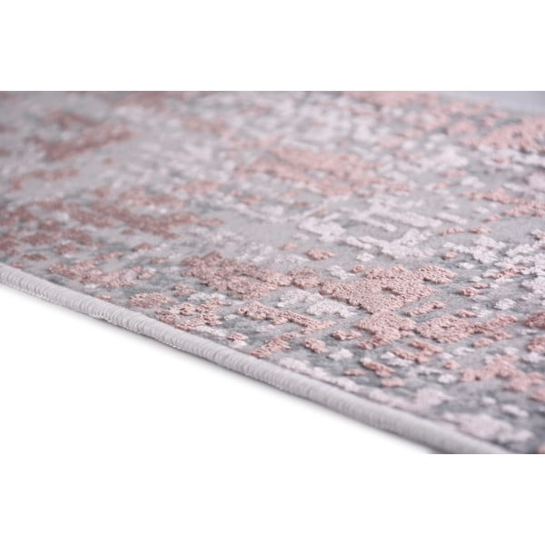 Różowo-szare bawełniane dywaniki na schody zestaw 16 szt. 25x65 cm Milano Pembe – Vitaus-image-2