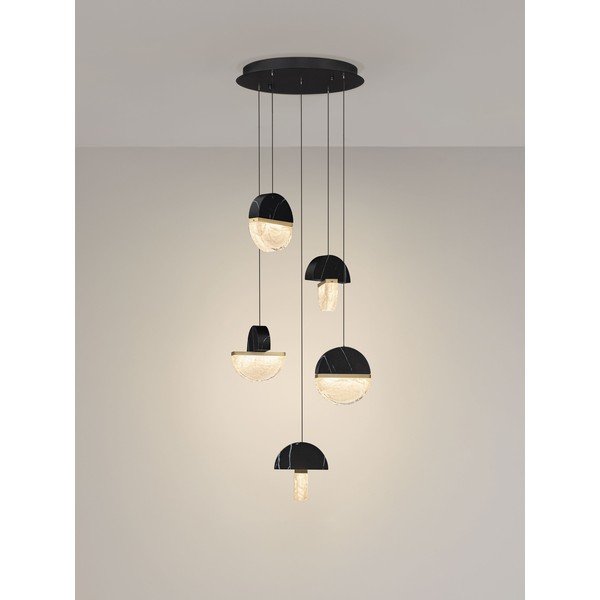 Czarna metalowa lampa wisząca LED ze ściemniaczem ø 46 cm Dorin – Nova Luce-image-4