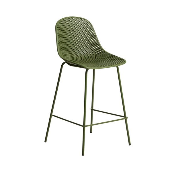 Zielony metalowy/plastikowy hoker ogrodowy Quinby – Kave Home