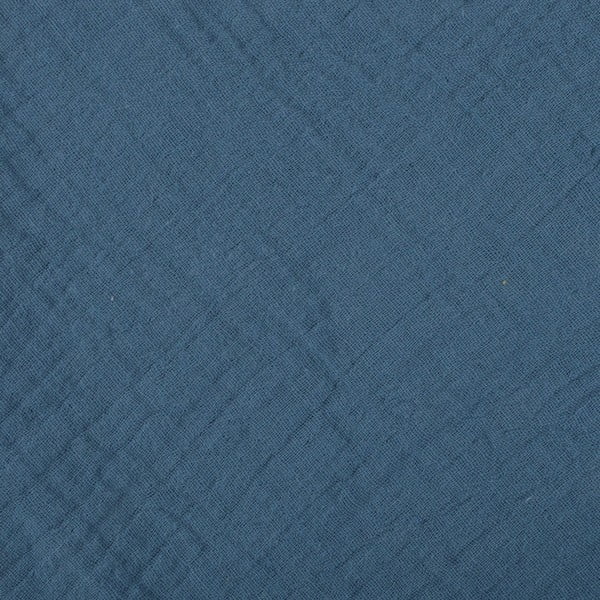 Niebieski muślinowy ręcznik dziecięcy z kapturem 75x75 cm – Bébé Douceur-image-1