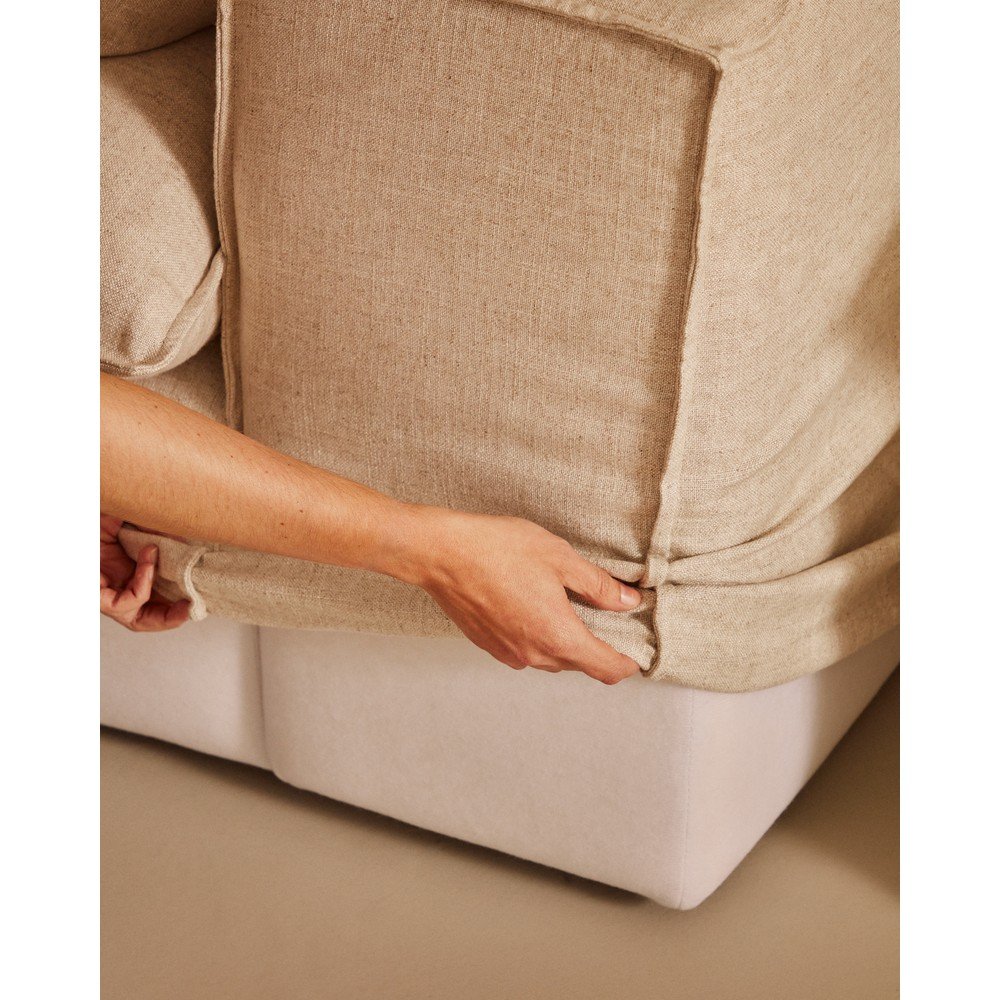 Beżowa lniana sofa 280 cm Anarela – Kave Home (zdjęcie 10)