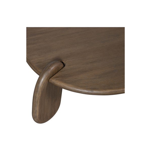 Brązowy okrągły stolik z blatem w dekorze orzecha ø 100 cm Imbue – BePureHome-image-2