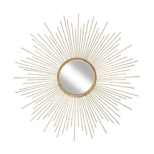 Lustro ścienne z metalową ramą w kolorze złota Westwing Collection Ella, ø 104 cm