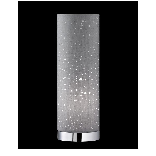 Szara lampa stołowa z tekstylnym kloszem (wysokość 35 cm) Thor – Fischer & Honsel-image-1