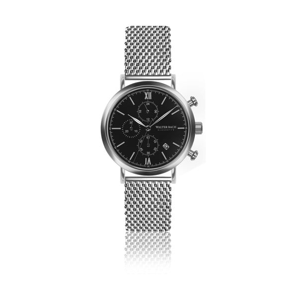 Męski zegarek z bransoletką ze stali nierdzewnej w kolorze srebra Walter Bach Style