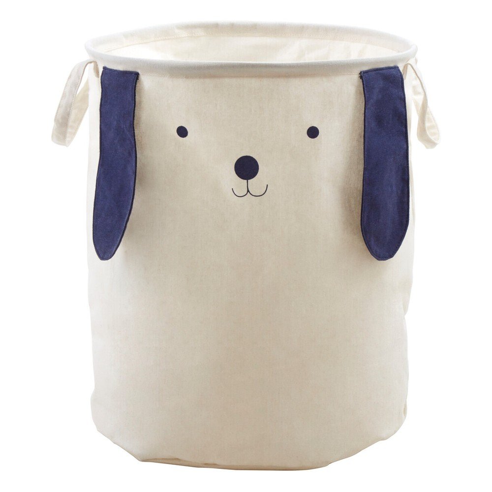 Biały tekstylny dziecięcy kosz na zabawki ø 39x48 cm Mimo Dog Face – Premier Housewares