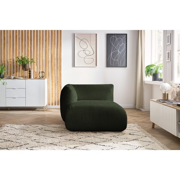 Zielony sztruksowy moduł sofy (lewostronny) Lecomte – Bobochic Paris-image-1