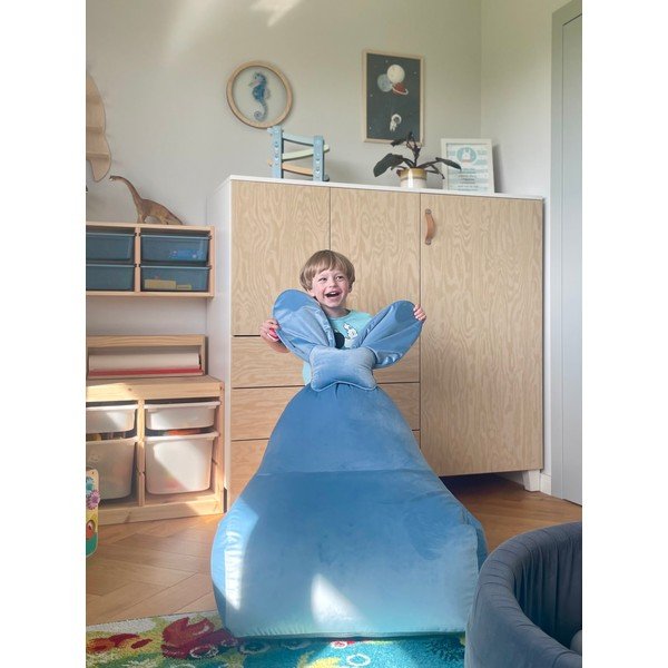 Niebieski dziecięcy worek do siedzenia Funny Bunny – The Brooklyn Kids-image-4