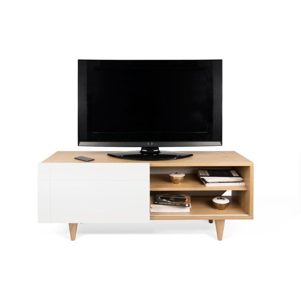 Szafka pod TV TemaHome Cruz Pure White/Oak-image-2