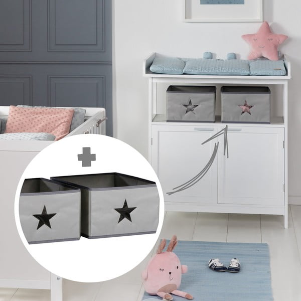 Biała komoda dziecięca z przewijakiem 75x100x87 cm Hamburg – Roba-image-2