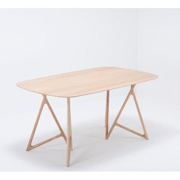 Stół z litego drewna dębowego Gazzda Koza, 160x90 cm