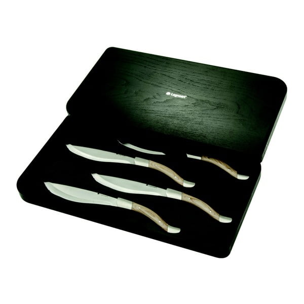 Zestaw
  4 noży do stekóww podarunkowym opakowaniu Legnoart Angus,brązowe